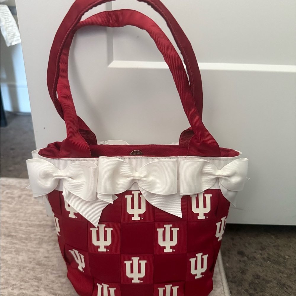 IU Red and White Women's Tote Bag